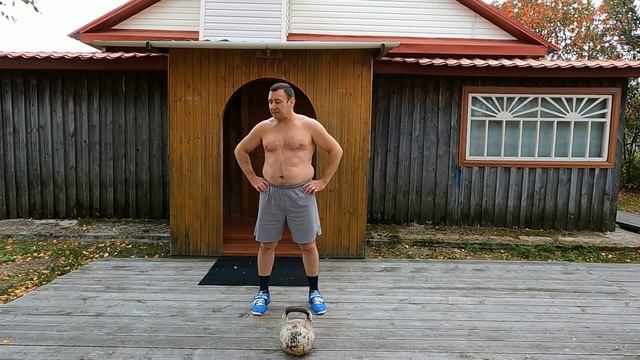 День №27. Челлендж 10000 махов с гирей 24 кг (Е=9000 махов)!!! смотреть онлайн