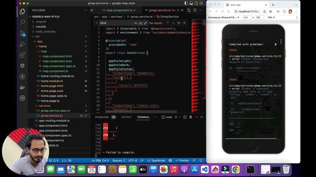 Ionic Google Maps - Styling Map for Light, Dark or Custom Theme смотреть онлайн