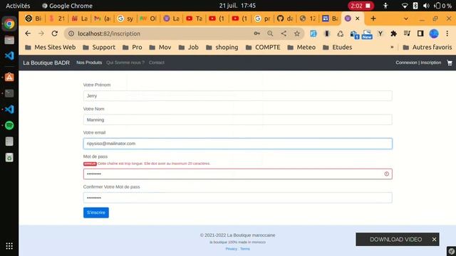 Projet E-Commerce Symfony With Docker смотреть онлайн