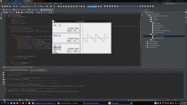 Demo real-time synth in Java. смотреть онлайн