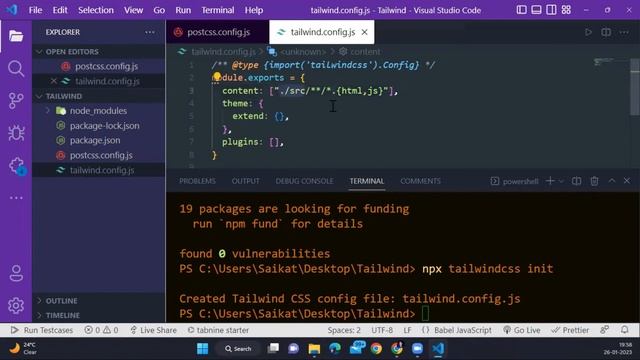 57 - Tailwind Installation (Windows)