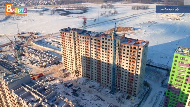 Ход строительства ЖК «8 Марта» г. Уфа - февраль 2021 года смотреть онлайн
