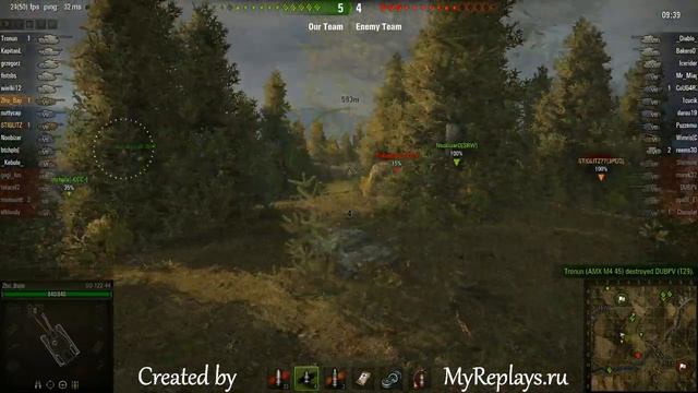 WOT: Redshire - SU-122-44 - 3 frags - смотреть онлайн