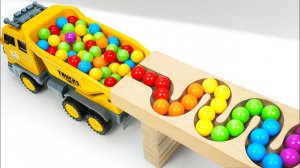 Marble Run Race HABA Slope & Retro Makita Truck, Garbage Truck Long Version #20