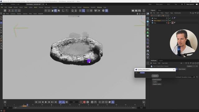 Симуляция дыма в Cinema 4d | Как создать шоковую волну смотреть онлайн