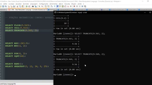 MYSQL AULA 17 - FUNÇÕES MATEMÁTICAS ABS, MOD, POW, SQRT E ARREDONDAMENTOS COM CEIL, FLOOR, TRUNCATE смотреть онлайн