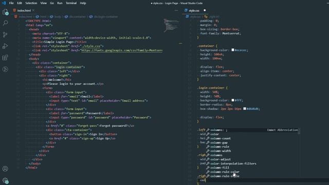 How To Create Elegant Login Page using HTML and CSS | Simple Web Tutorial смотреть онлайн