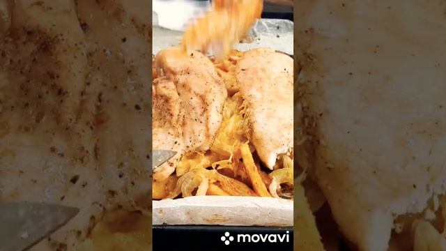 Куриная грудка в духовке с картошкой смотреть онлайн
