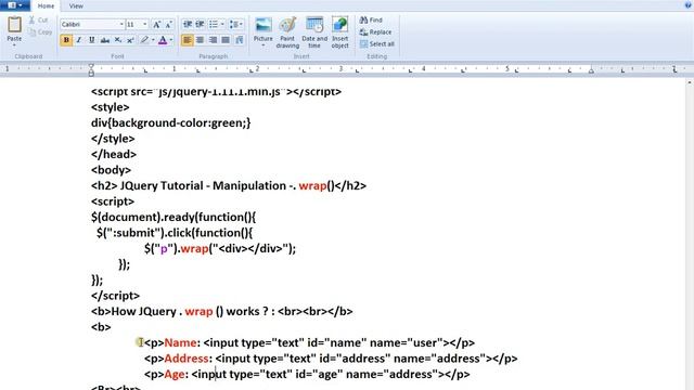 WRAP METHOD IN JQUERY DEMO смотреть онлайн
