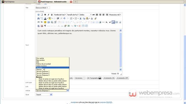 Pack Empresa Corporate2 Webempresa: cambiar imágenes de la galería principal смотреть онлайн
