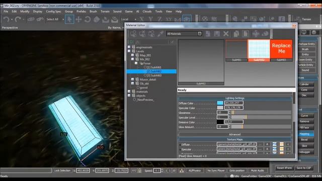 CryEngine 3 Делаем светильник, лампу для тоннеля урок 11 смотреть онлайн