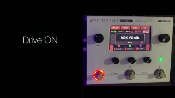 Hotone Ampero II Stomp - Dual Amp Presets: Fender Deluxe + Vox AC15