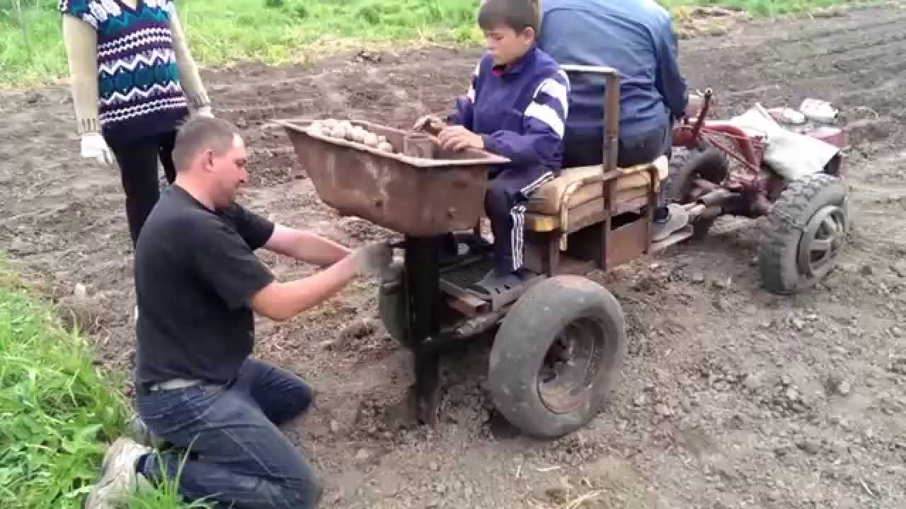 МТЗ-05 + картофелесажалка смотреть онлайн