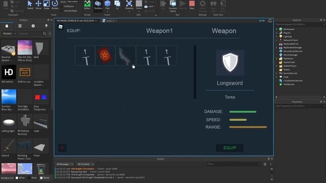 Inventory System test for Roblox Souls-Like смотреть онлайн