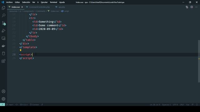 Ver datos desde el componente (Vue.js) a través de una API | SPA con Laravel 8 смотреть онлайн