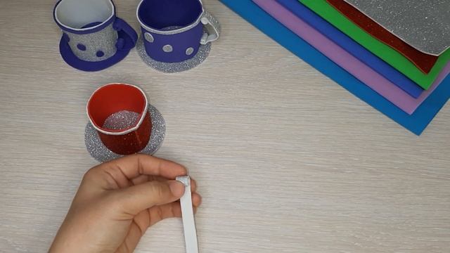 ☕Подделки из фоамирана // Кружка из фоамирана  своими руками ☕ .