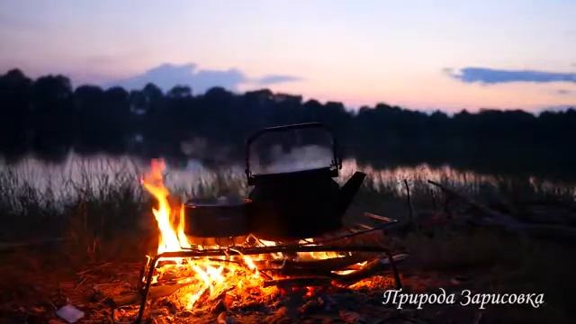 МЕДИТАЦИЯ НА ОГОНЬ - у костра на природе слушаем ЗВУКИ ПРИРОДЫ ~ Дрова Горят - ЧАЙНИК ЗАКИПАЕТ ?? смотреть онлайн