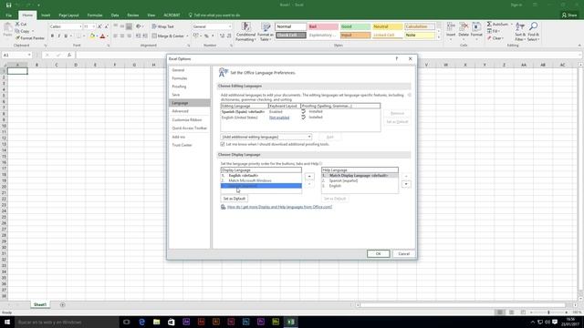 01 Caso práctico 1 (Cambiar idioma en excel 2016) смотреть онлайн
