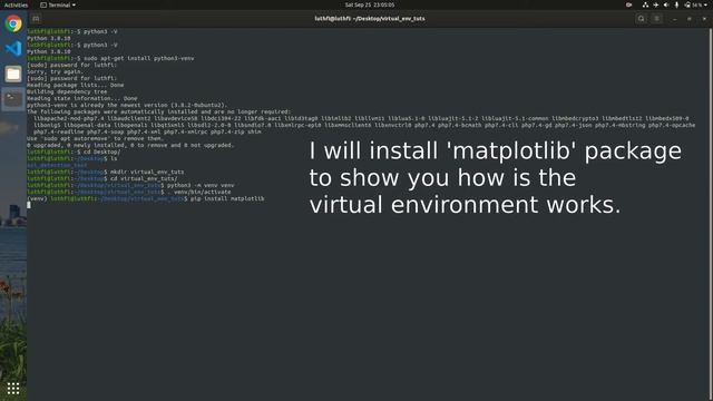 Installing Python3 Virtual Environment on Ubuntu 20.04 смотреть онлайн