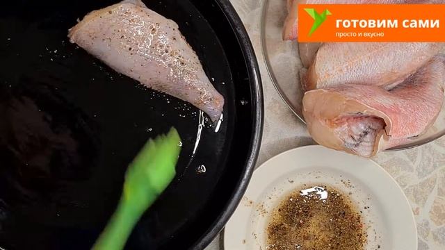 Морской окунь запеченный в духовке. Рецепт простой-блюдо вкусное. смотреть онлайн