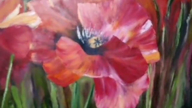 Картина маслом Калифорнийские маки смотреть онлайн