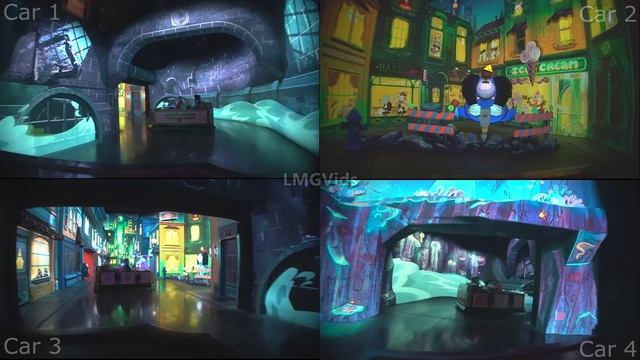 [2020] Mickey and Minnie's Runaway Railway - POV of all Cars at Same time | Trackless Attraction | смотреть онлайн