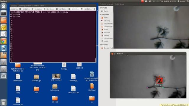 Random Object Detection from ARDrone lower camera смотреть онлайн