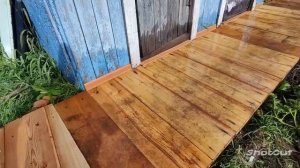 Строим пешеходную дорожку на даче из лиственницы