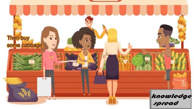 Shopping At The Vegetable Market - English Conversation | Grocery Store | How To Buy Vegetables |