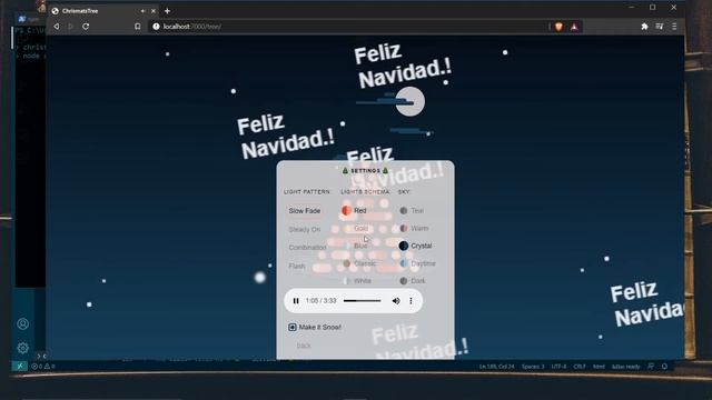 Happy Christmas CSS HTML and Node js: static file смотреть онлайн