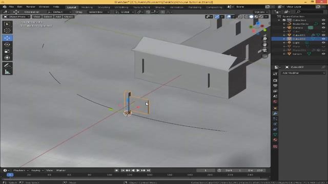 Blender 2.83. Добавляем забор (версия с ошибками). смотреть онлайн