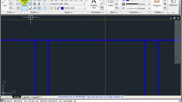 AutoCAD 2011 Урок 81 Пример Перегородки смотреть онлайн