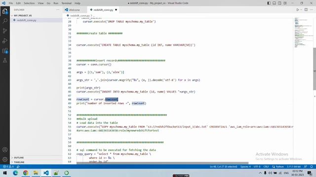 Redshift using Python| Load and insert and copy data into redshift using psycopg2 смотреть онлайн