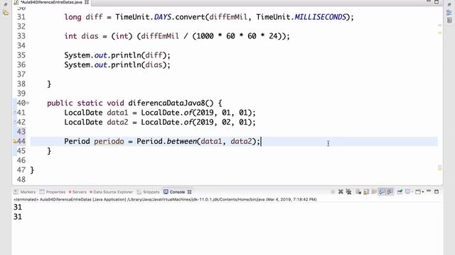 Curso de Java #94: Diferença entre Datas (Date, LocalDate, LocalDateTime) смотреть онлайн