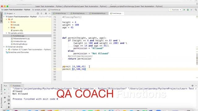 Session 3 - Learn Python For Test Automation (Python Functions) by QA COACH смотреть онлайн