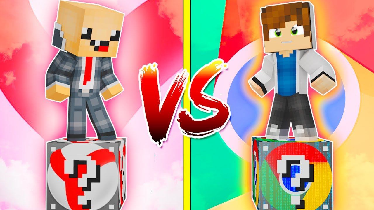 ЯНДЕКС ЛАКИ БЛОК VS ГУГЛ ЛАКИ БЛОК! НУБ ПРОТИВ ПРО! ВЫЖИТЬ НА 1 БЛОКЕ! #39 смотреть онлайн