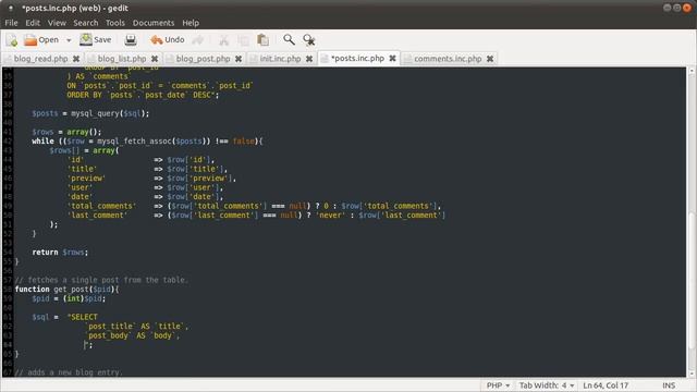 PHP Tutorial: Blog (Including Commenting) [part 03] смотреть онлайн
