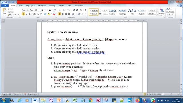 How to create an array in python смотреть онлайн