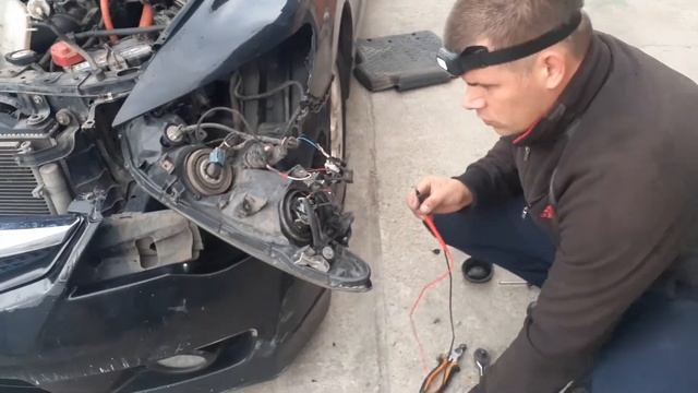 Хонда цивик - проверка дорогущей линзы фары смотреть онлайн