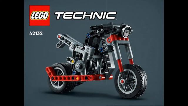 LEGO Technic 42132 - Motorcycle - instruction timelapse смотреть онлайн
