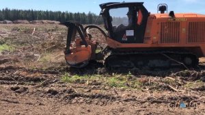 Работа мульчера PT-300