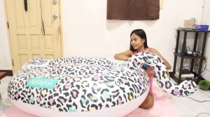 Camylle Blows Up A Leopard Inflatable