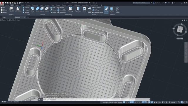 | Autodesk Autocad | Modelado 3D | Cono de tránsito | cilindro de lámina perforado | смотреть онлайн