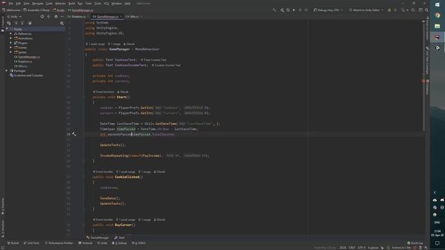 Считаем доход пока игра выключена [Unity 3D] [Beginner] смотреть онлайн