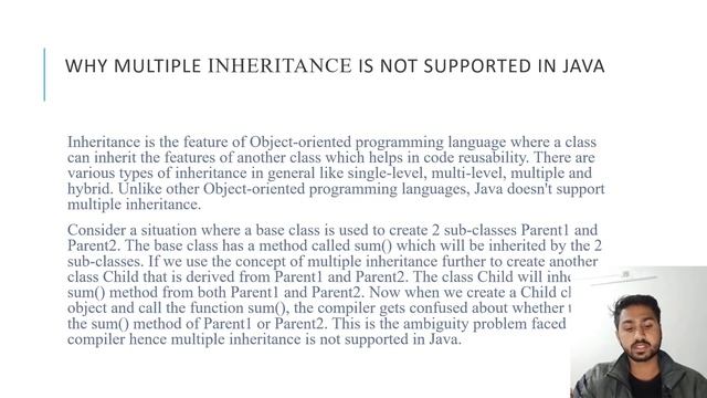 Why Is Multiple Inheritance Not Supported in Java? Interview Questions and Answers. By Prahlad Gupt смотреть онлайн
