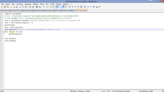 How to connect to Oracle database using Python in Windows. смотреть онлайн
