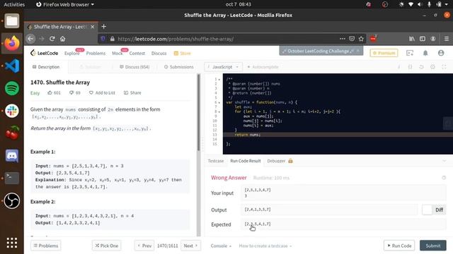 LeetCode 1470. Shuffle the Array | JavaScript смотреть онлайн