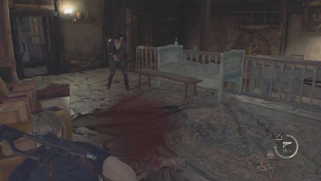Leon y Luis Sera se enfrentan a una horda de campesinos - Resident Evil 4 Remake - Español смотреть онлайн