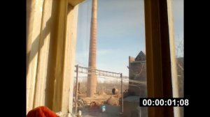 Как падают высокие дымовые трубы