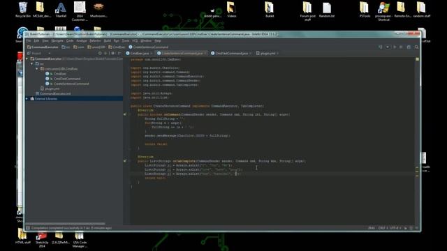 Bukkit Plugin Tutorials - Command Executors + Tab Completion смотреть онлайн